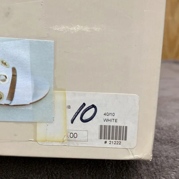 White Italian leather sandals - Picture 8 of 8